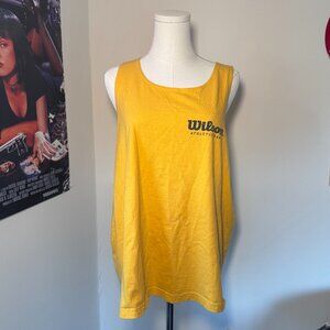 Wilson Athleticwear Yellow Logo Cotton Tank Top